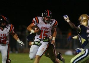 Jacob Heathcock scored Alexandria's first two touchdowns Friday.