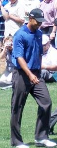 Tiger Woods walks up the fairway at Augusta National. (Photos by Mary Muskewitz)