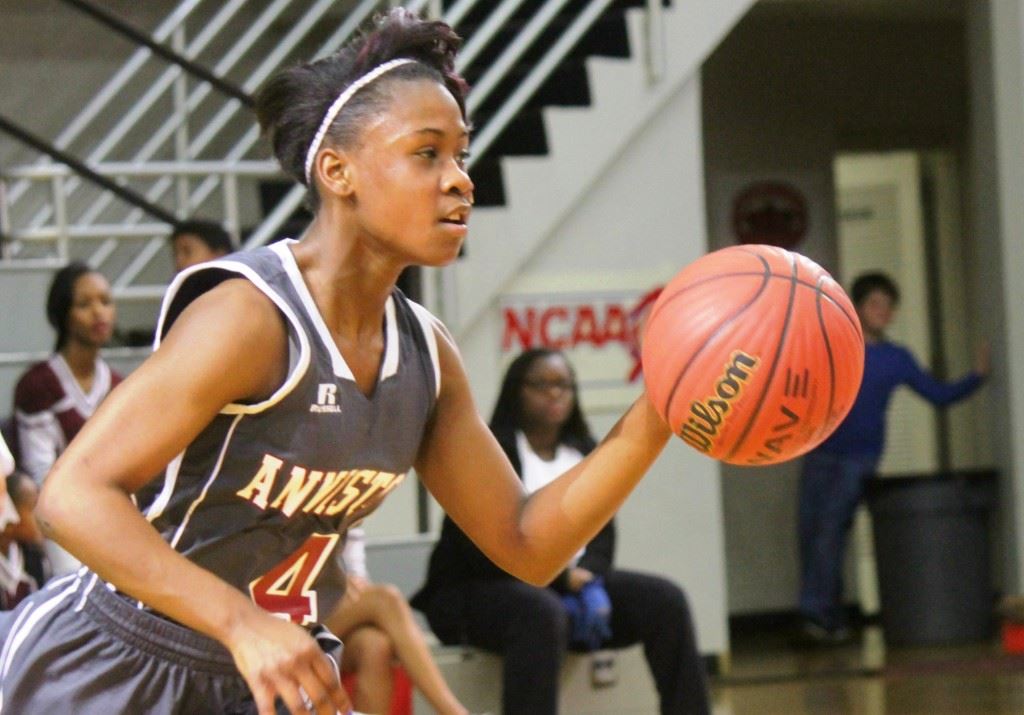 Anniston junior guard Raven Cooley was named MVP of the Calhoun County Girls Tournament after deftly juggling several roles in the championship game against Jacksonville. (Photo by Chad Barnett)