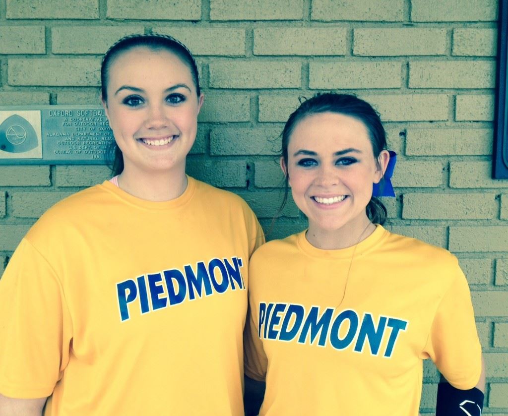 Piedmont's Kendall Pressley (L) and Torre Roberts have been playing ball since they were 3 and on the same teams since they were 8. (Photo by Brant Locklier)