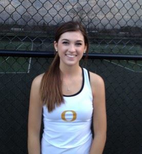 Oxford's Holly Hamlin jumped out to a 5-0 lead in her singles match and eventually won 8-6.