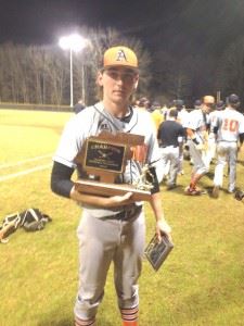 Alexandria's Justin Whitley pitched 3 1-3 innings of strong relief to give the Valley Cubs a chance to rally. (Photo by Brant Locklier)