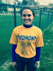 Piedmont's Torre Roberts helped her team to two wins with four hits and several spectacular plays in the field.