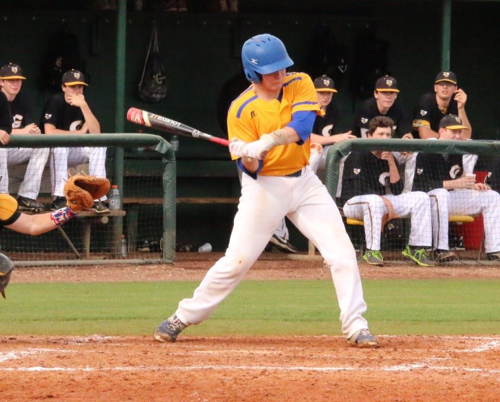 Sophomore catcher Derrick Baer adjusted his stance and had six hits and seven RBIs last weekend for Piedmont.