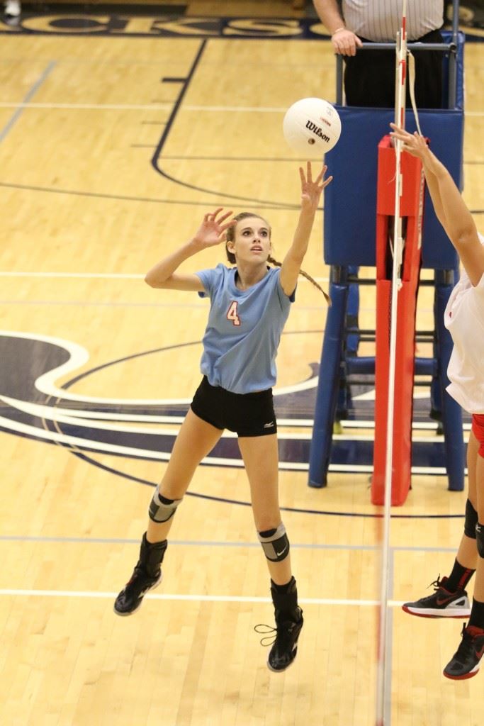 Cammy Cochran had 11 kills in the Saks match and 49 during PV's three victories. (Photo by Kristen Stringer/Krisp Pics Photography)