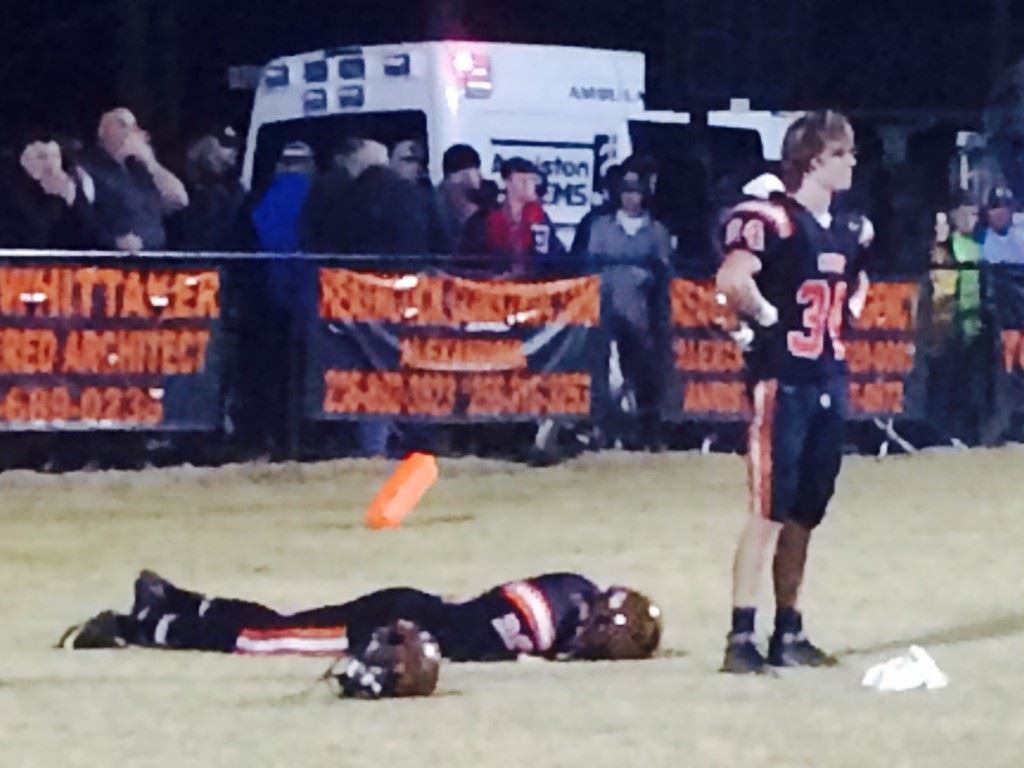 Alexandria players are in various stages of disbelief after falling to Mortimer Jordan in the Class 5A semifinals Friday night.