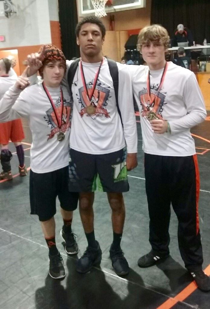 Three of Alexandria's four champions Saturday display their medals after the Valley Cub Invitational (from left) Fletcher Swindall, Christian Knop and Judson Cash (not pictured Lane Trapp). (Photos courtesy of Curtis Knop)