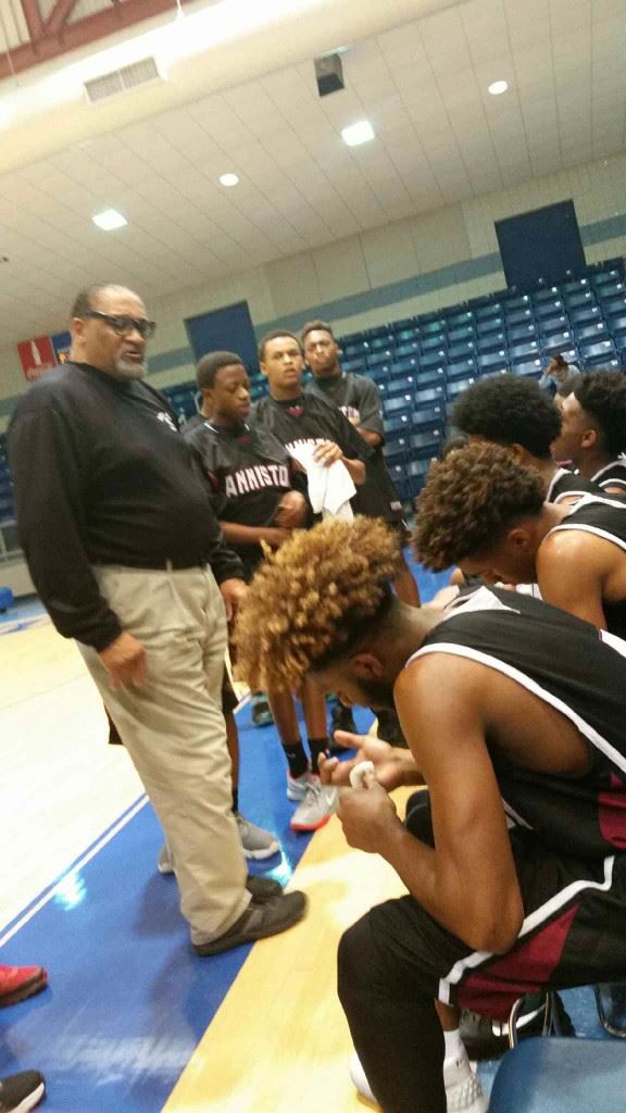 Anniston coach Schuessler Ware gets his point across during a time out Thursday.