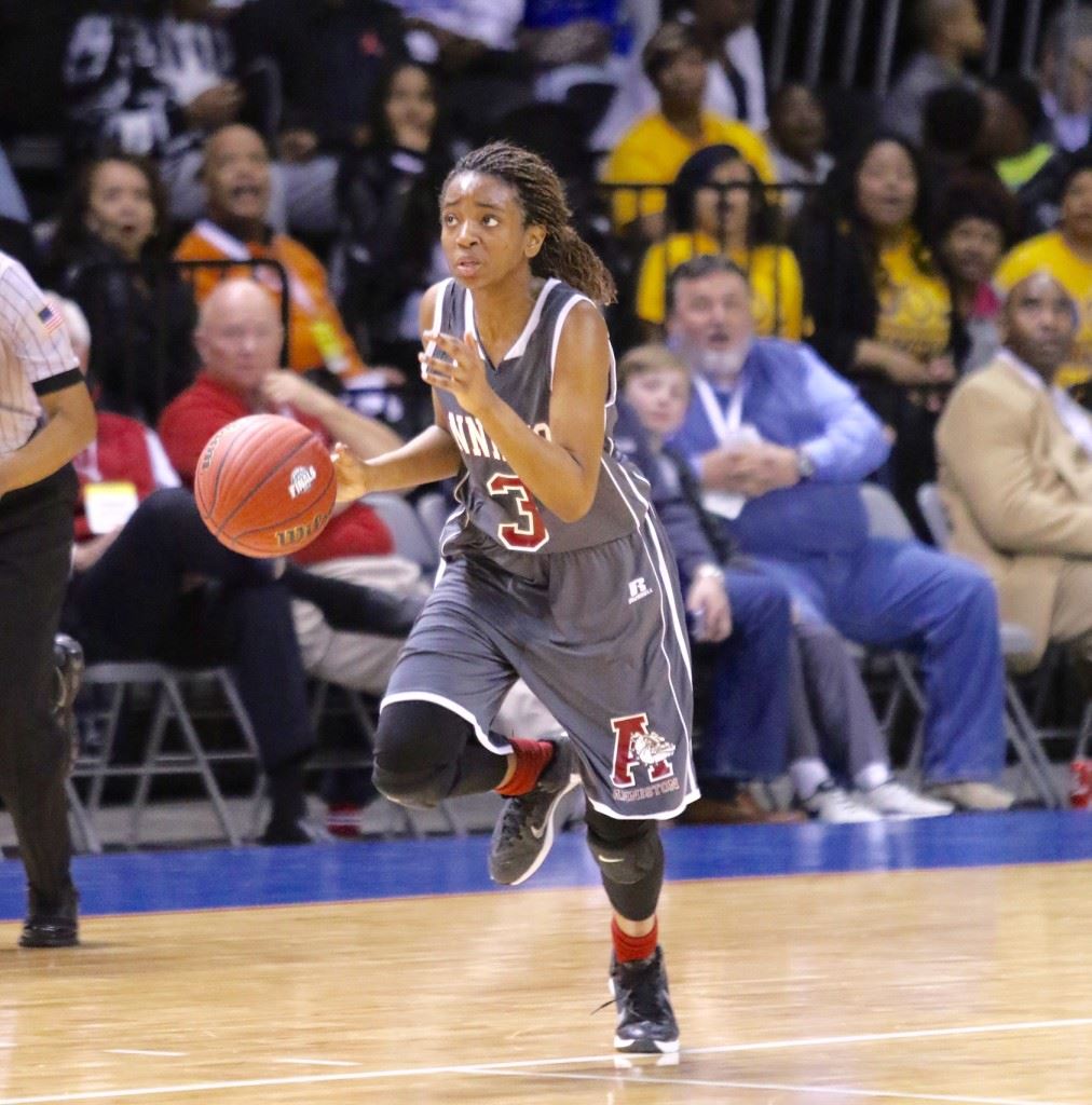 Anniston's Miajah Bullock had her first triple-double Tuesday -- 18 points, 12 rebounds and, amazingly, 15 steals. (Photo by Kristen Stringer/Krisp Pics Photography)