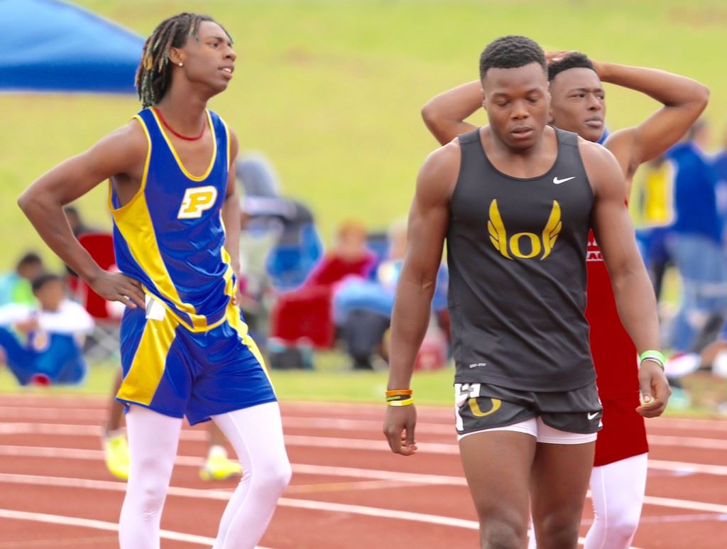 You can call Oxford's Laquavious Ford the fastest man in the county this year. He won the boys 100 and 200 Tuesday. (Photo by Kristen Stringer/Krisp Pics Photography)