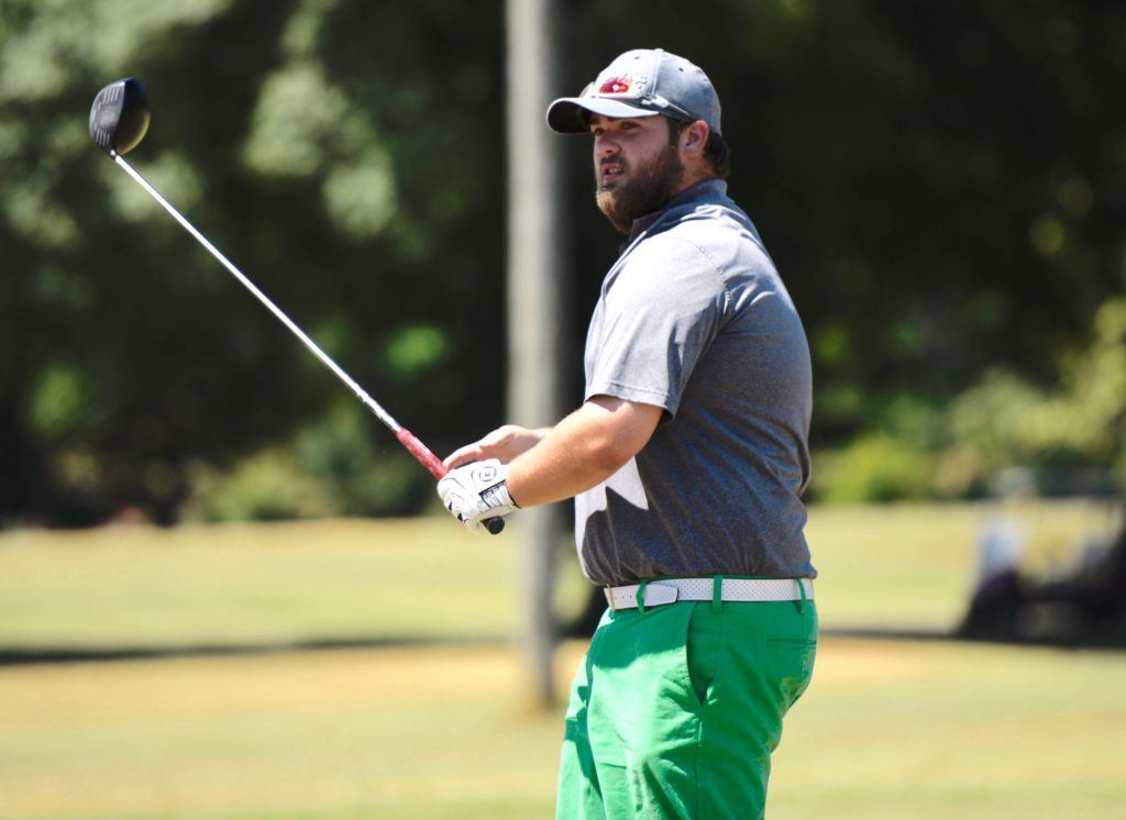 Caleb McKinney posted a 73 Friday and is among 19 players within five shots of the lead. (Photo by Sandra Howell)