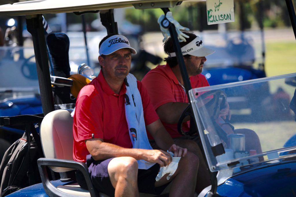 Jaylon Ellison (L) came home this week to make a bid at becoming the second player to win the Fort McClellan Credit Union Pro-Invitational as an amateur and a pro. (Photo by Sandra Howell)