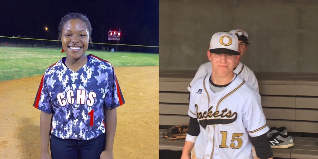 Cleburne County's Kiara Akles (L) and Oxford's Nate Lloyd are scheduled to play in the North-South All-Star softball and baseball doubleheaders Tuesday in Montgomery.