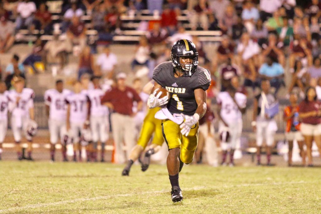 Oxford sophomore running back Tye Smith-Lindsey can go over 1,000 yards for the season Friday at Southside-Gadsden. (Photo by Kristen Stringer/Krisp Pics Photography) 