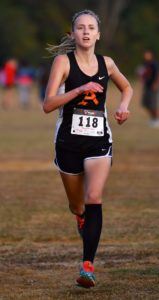 Alexandria's Abby Nunnelly won the girls race by more than 90 seconds, has eye on winning Calhoun County Championship. (Photo by B.J. Franklin/GungHo Photos)