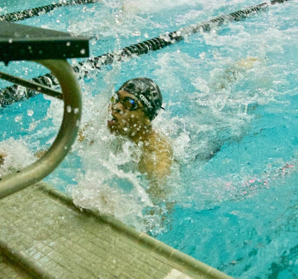 Wellborn's Lance LaGuerre touches the wall at the end of one of his races. (Photo by B.J. Franklin/GungHo Photos)