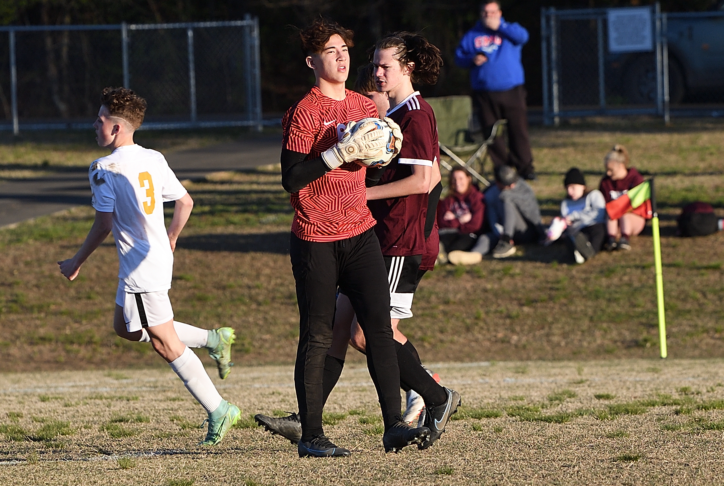 Donoho coach Tim Melton said keeper Richard Goad, a first-year soccer player, played his best game of the season “by far” in Saturday’s county title game. (Photo by B.J. Franklin/GungHo Photos)