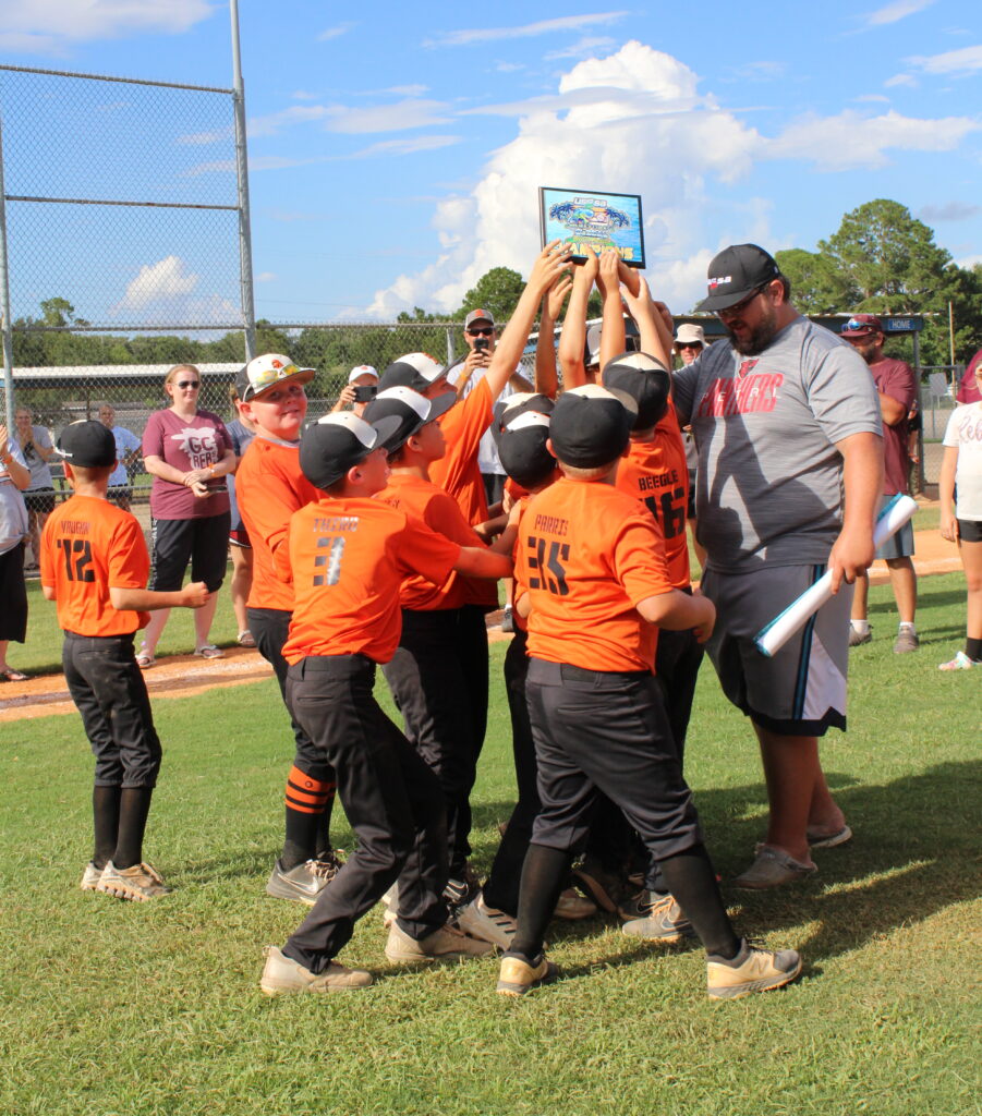 The Alexandria 10U USSSA All-Stars collect their prize