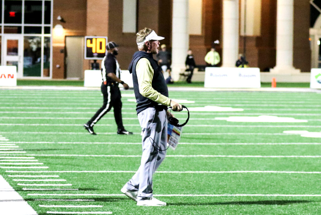 Pell City coach Rush Propst, an Ohatchee native, coached his first regular season in his native Calhoun County in 31 years Friday. (Photo by Greg Warren/For East Alabama Sports Today)