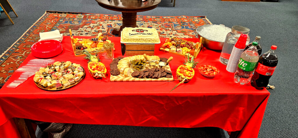 The spread for Tuesday’s ceremony to celebrate Allie Bryant’s decision to play volleyball for Gadsden State Community College. (Photo by Joe Medley)