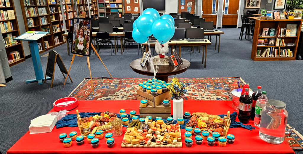 The spread for Thursday’s ceremony to mark Pleasant Valley softball standout Madyson Cromer’s signing to play for UNC-Wilmington. (Photo by Joe Medley)
