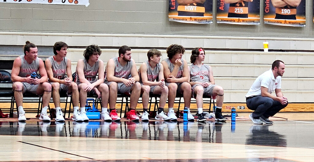 First-year Ohatchee coach Kyle Wilson looks on during the Indians’ game at Alexandria on Friday. (Photo by Joe Medley)