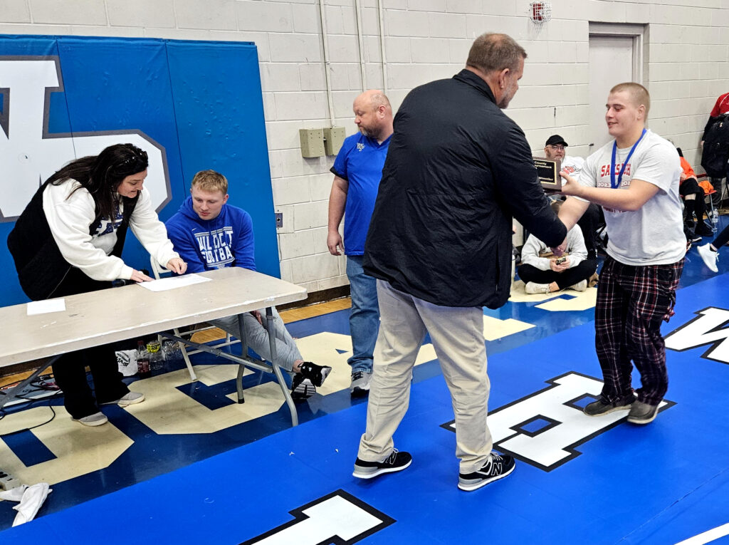 Saks’ John Bussey was the 2024 Calhoun County most valuable wrestler after winning the 192-pound weight class. (Photo by Joe Medley)