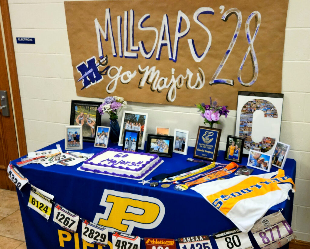 Claudia Dempsey’s memorabilia table for Monday’s signing ceremony. (Photo by Joe Medley