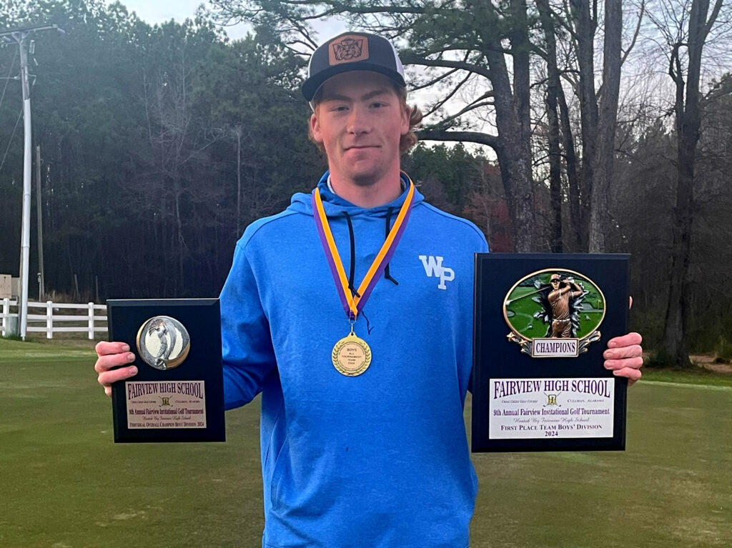 White Plains’ Sawyer Edwards shot a 68 to emerge as medalist at the Fairview Invitational on Monday. (Submitted photo)