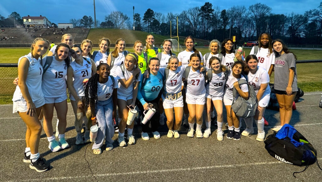 Donoho’s girls’ soccer team, ranked No. 1 in Class 1A-3A, improved to 6-0-1 with a 7-0 victory at Weaver on Thursday. (Submitted photo)